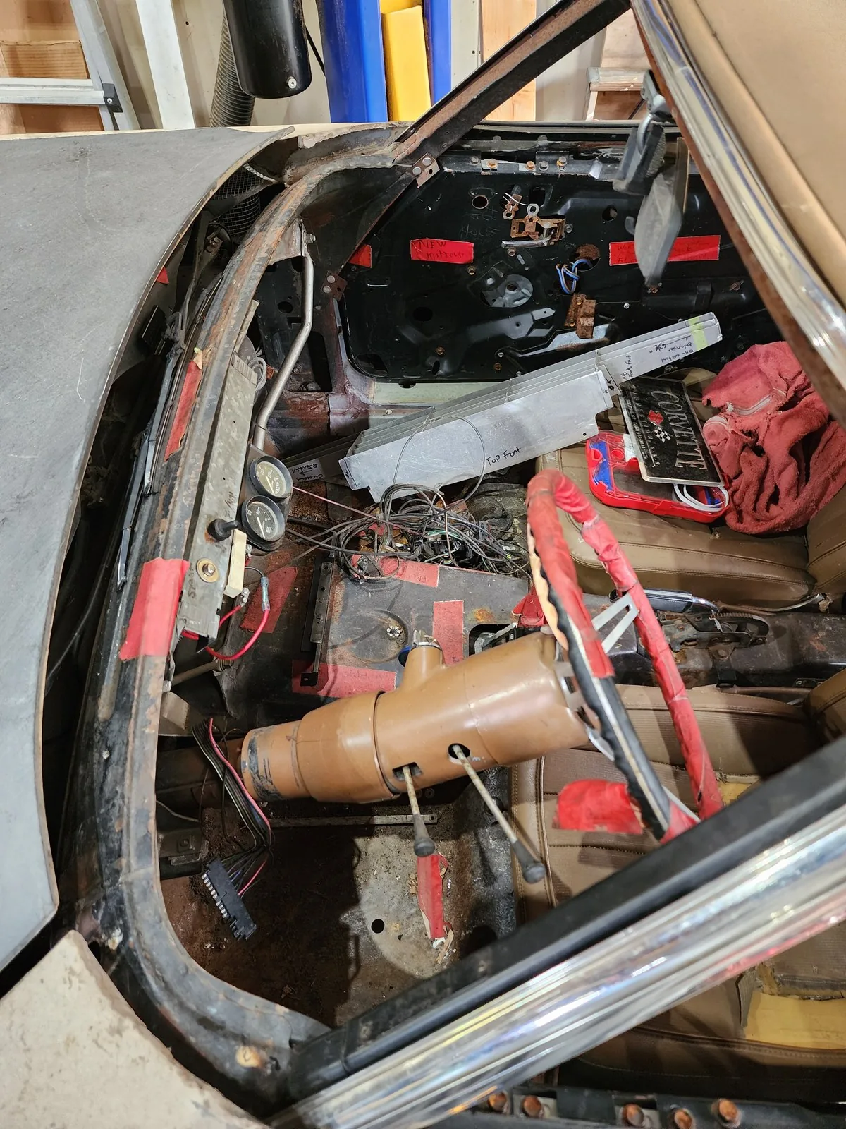 Rowley GTC Daytona Spyder — cockpit detail, dash and wiring