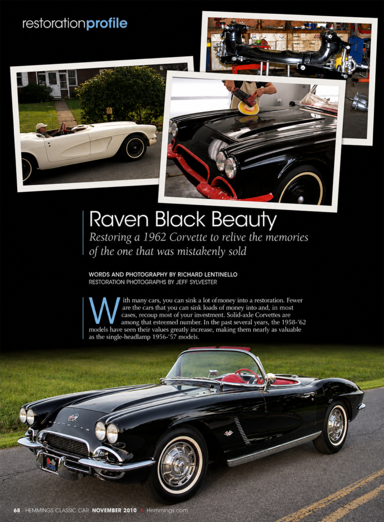 1962 gallery project cover photo at Corvette Connection in Bolton, CT