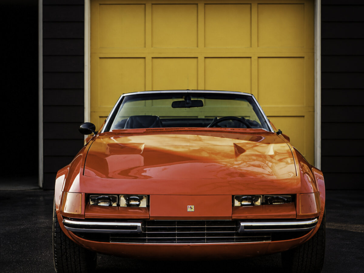 AI-remastered red Chevrolet Corvette front view in a Corvette Connection promotional poster for Bolton, Connecticut.
