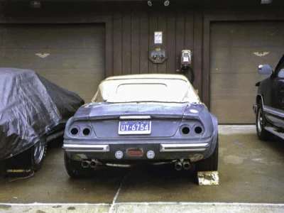 McBurnie Daytona Spyder rear view showing taillights and license plate at Corvette Connection