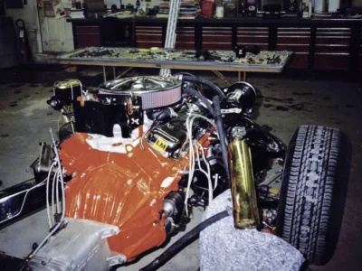 McBurnie Daytona Spyder engine and chassis wiring harness during assembly at Corvette Connection