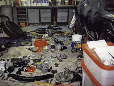 McBurnie Daytona Spyder C3 chassis components and parts laid out on shop floor at Corvette Connection